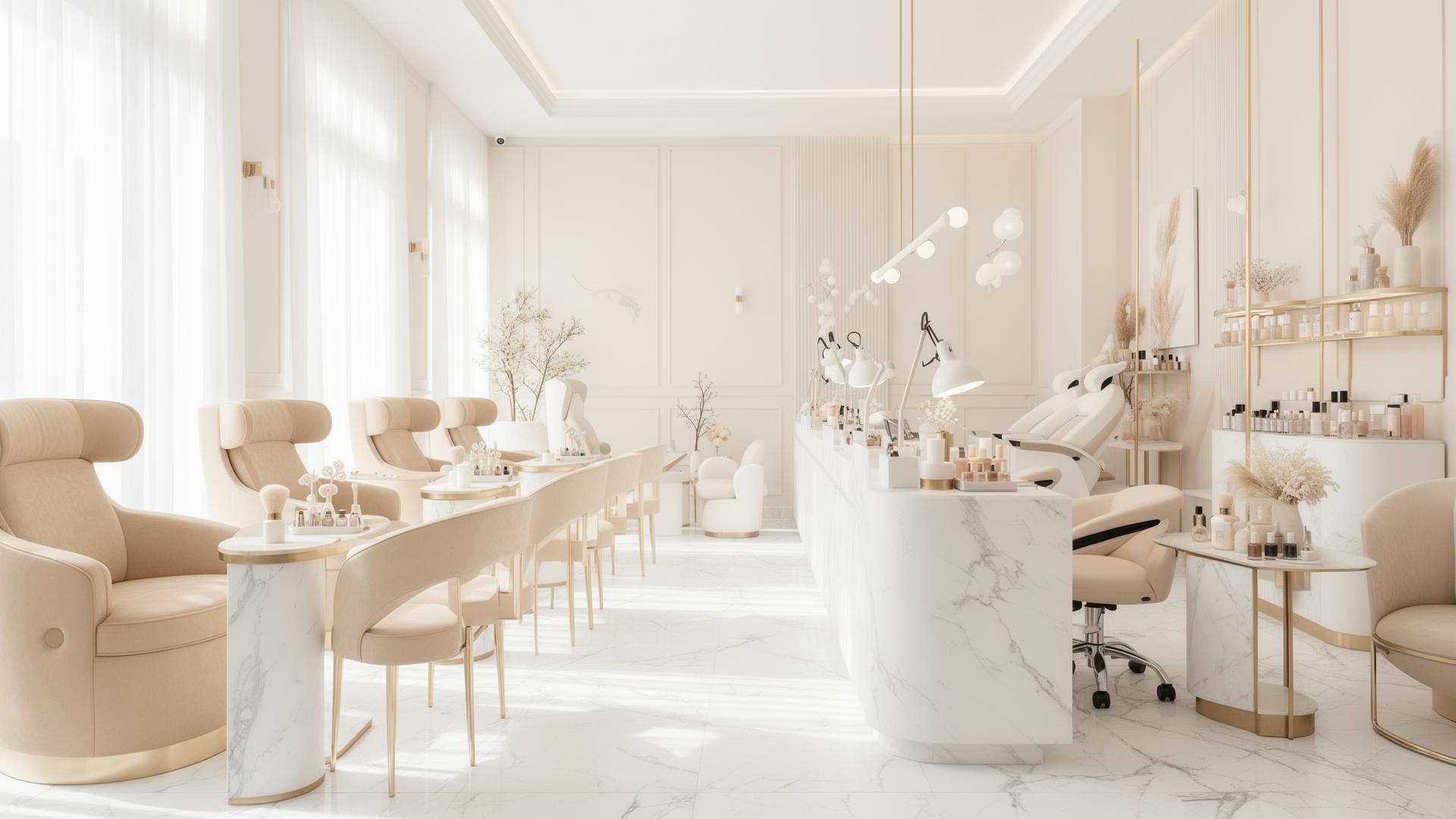 luxury nail salon Mahopac NY bright airy interior